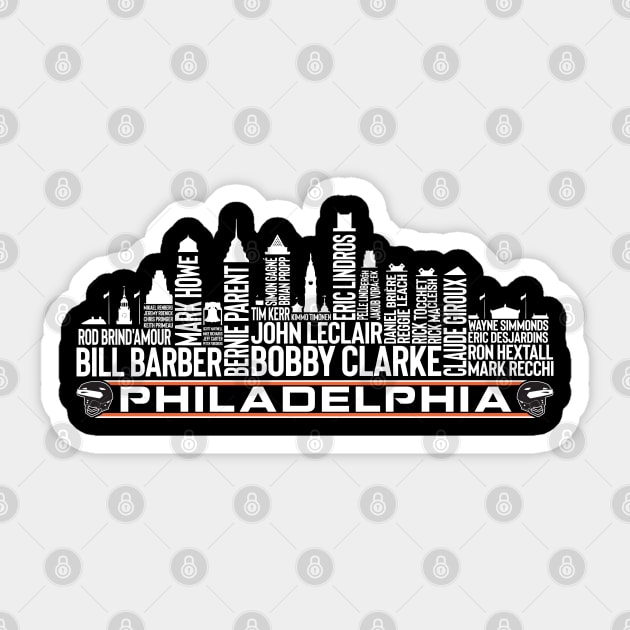 Philadelphia Hockey Team All Time Legends, Philadelphia City Skyline Sticker by Legend Skyline